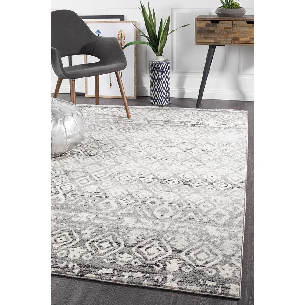 Kemi 1151 Dark Grey Modern Tribal Boho Rug - Rugs Of Beauty - 6
