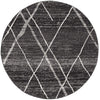 Kemi 1152 Charcoal Grey Modern Tribal Boho Round Rug - Rugs Of Beauty - 1