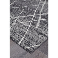 Kemi 1152 Charcoal Grey Modern Tribal Boho Runner Rug - Rugs Of Beauty - 2
