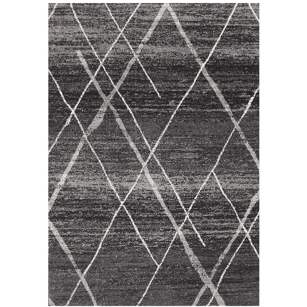Kemi 1152 Charcoal Grey Modern Tribal Boho Rug - Rugs Of Beauty - 1