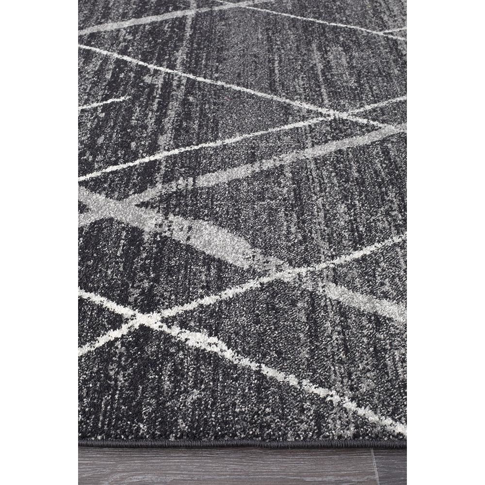 Kemi 1152 Charcoal Grey Modern Tribal Boho Rug - Rugs Of Beauty - 3