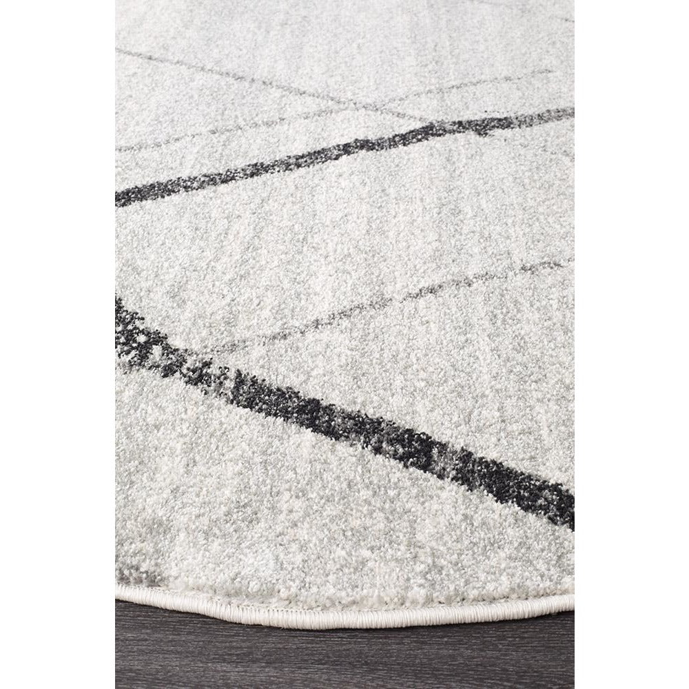 Kemi 1152 Grey Modern Tribal Boho Round Rug - Rugs Of Beauty - 2
