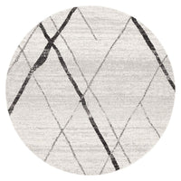 Kemi 1152 Grey Modern Tribal Boho Round Rug - Rugs Of Beauty - 1