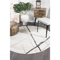 Kemi 1152 Grey Modern Tribal Boho Round Rug - Rugs Of Beauty - 5
