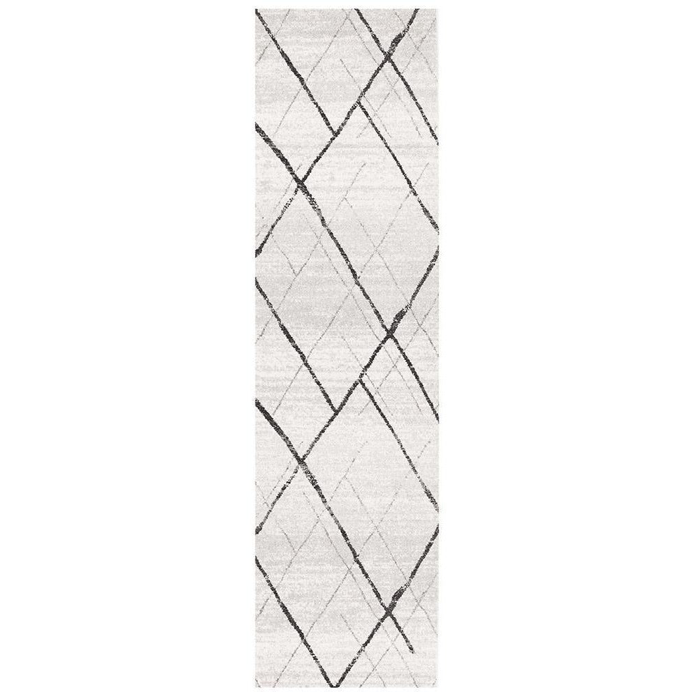 Kemi 1152 Grey Modern Tribal Boho Runner Rug - Rugs Of Beauty - 1