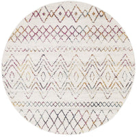 Kemi 1153 Multi Coloured Modern Tribal Boho Round Rug - Rugs Of Beauty - 1