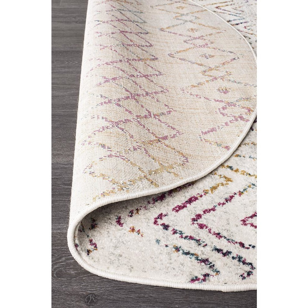 Kemi 1153 Multi Coloured Modern Tribal Boho Round Rug - Rugs Of Beauty - 4