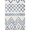Kemi 1153 White and Blue Modern Tribal Boho Runner Rug - Rugs Of Beauty - 4
