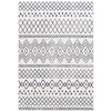 Kemi 1153 White and Blue Modern Tribal Boho Rug - Rugs Of Beauty - 1
