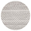 Kemi 1154 Silver Grey Modern Tribal Boho Round Rug - Rugs Of Beauty - 1