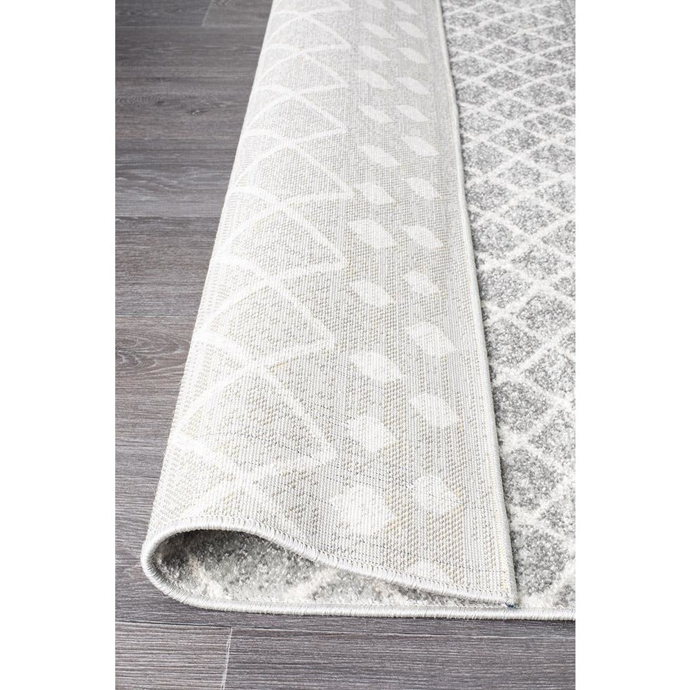 Kemi 1154 Silver Grey Modern Tribal Boho Runner Rug - Rugs Of Beauty - 5
