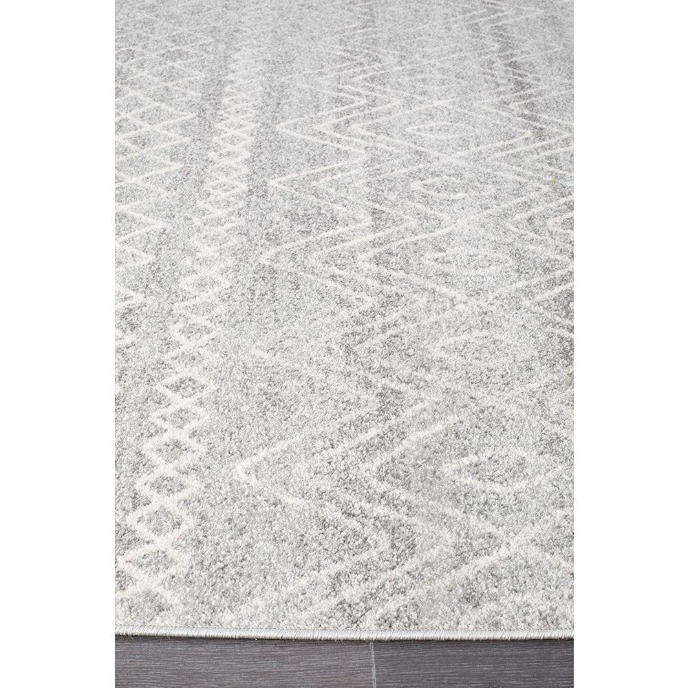 Kemi 1154 Silver Grey Modern Tribal Boho Rug - Rugs Of Beauty - 3