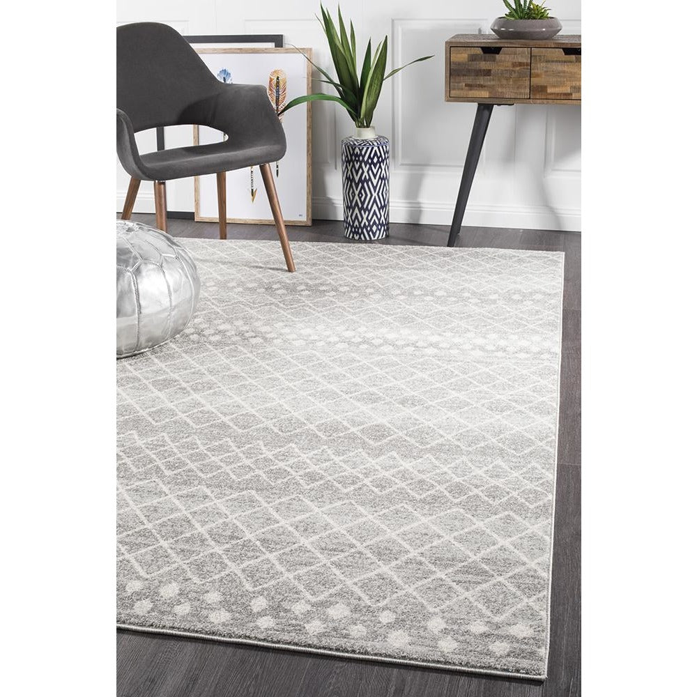 Kemi 1154 Silver Grey Modern Tribal Boho Rug - Rugs Of Beauty - 6