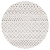 Kemi 1154 White Modern Tribal Boho Round Rug - Rugs Of Beauty - 1