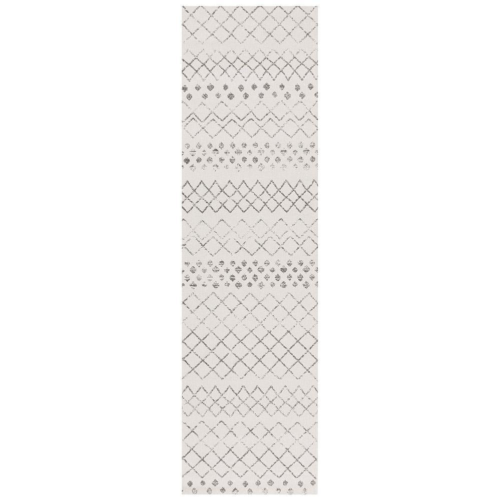 Kemi 1154 White Modern Tribal Boho Runner Rug - Rugs Of Beauty - 1