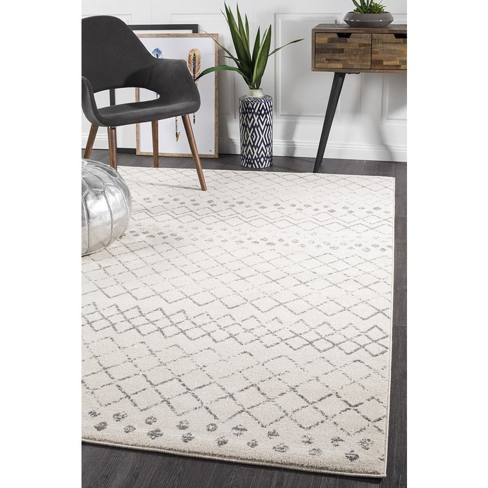 Kemi 1154 White Modern Tribal Boho Rug - Rugs Of Beauty - 6