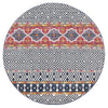 Kemi 1155 Multi Coloured Modern Tribal Boho Round Rug - Rugs Of Beauty - 1