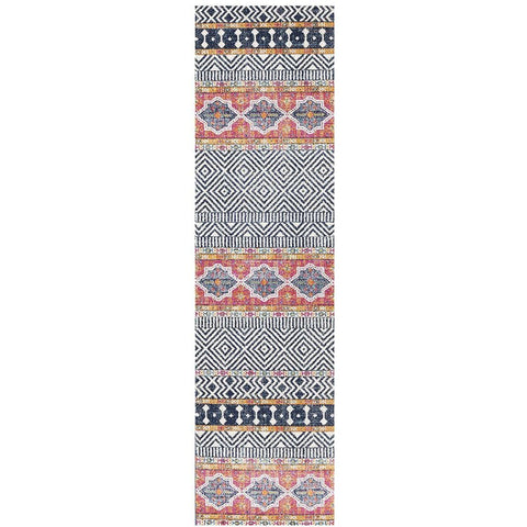 Kemi 1155 Multi Coloured Modern Tribal Boho Runner Rug - Rugs Of Beauty - 1
