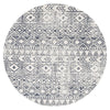 Kemi 1156 Blue Modern Tribal Boho Round Rug - Rugs Of Beauty - 1