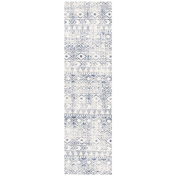 Kemi 1156 Blue Modern Tribal Boho Runner Rug - Rugs Of Beauty - 1