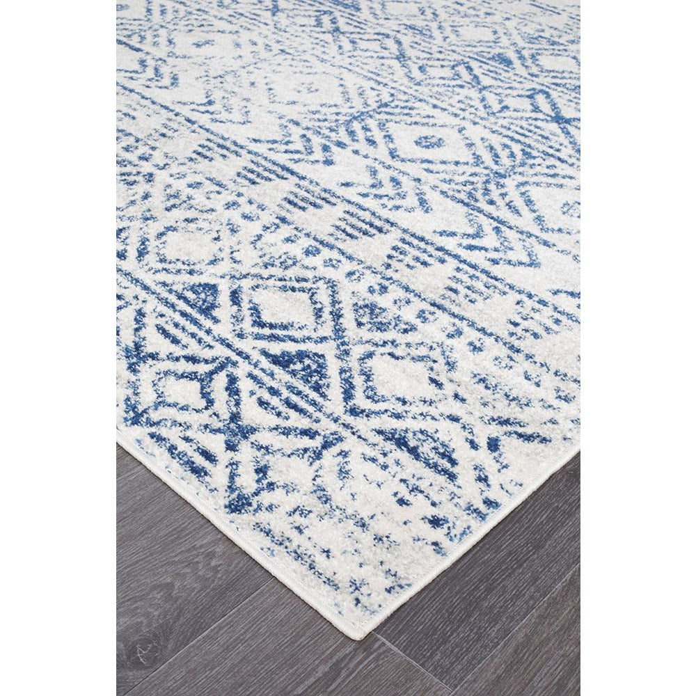Kemi 1156 Blue Modern Tribal Boho Runner Rug - Rugs Of Beauty - 2