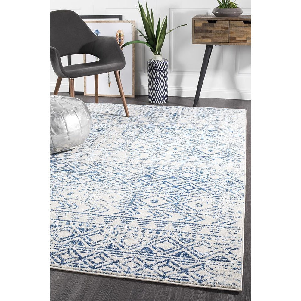 Kemi 1156 Blue Modern Tribal Boho Rug - Rugs Of Beauty - 6