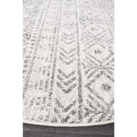 Kemi 1156 Grey Modern Tribal Boho Round Rug - Rugs Of Beauty - 2