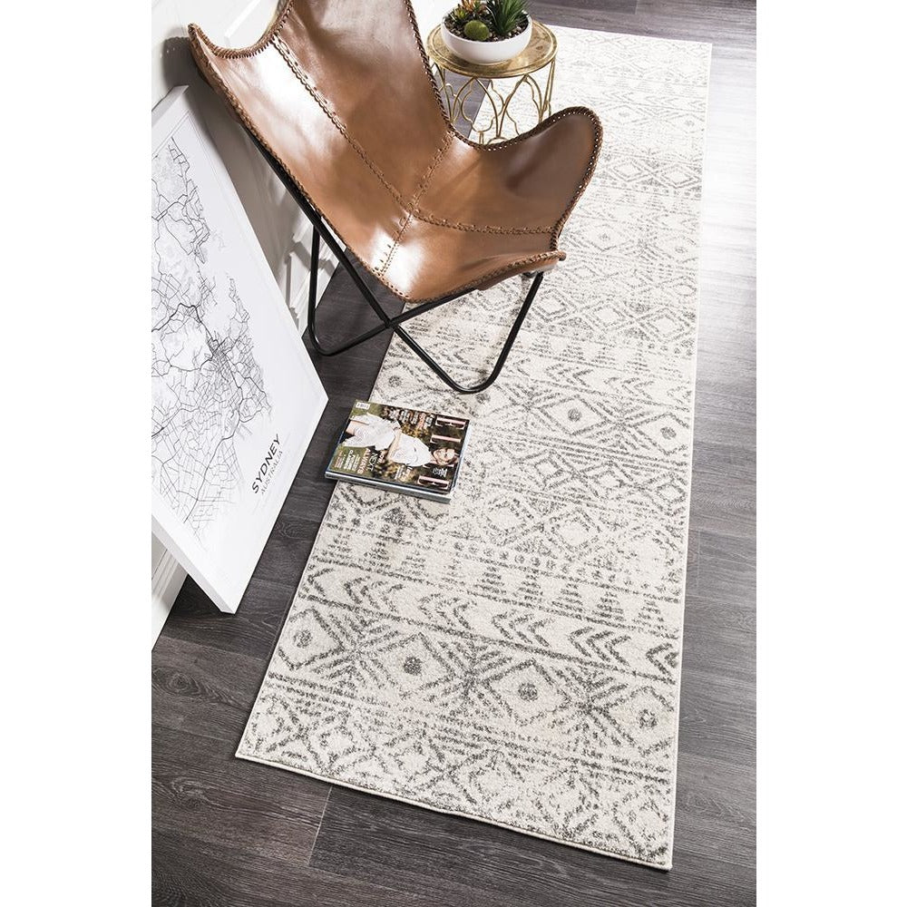Kemi 1156 Grey Modern Tribal Boho Runner Rug - Rugs Of Beauty - 6