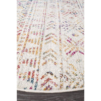 Kemi 1156 Multi Coloured Modern Tribal Boho Round Rug - Rugs Of Beauty - 2