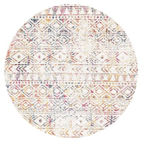 Kemi 1156 Multi Coloured Modern Tribal Boho Round Rug - Rugs Of Beauty - 1