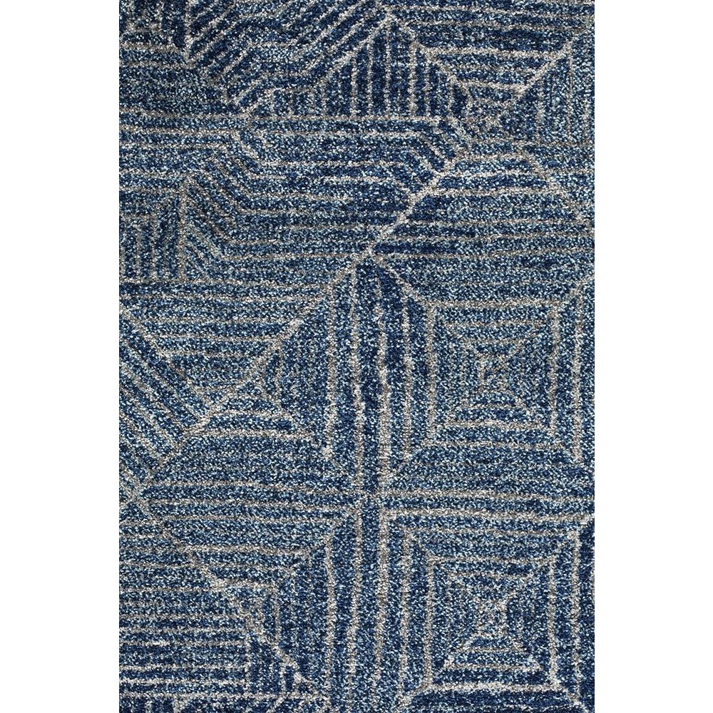 Kemi 1157 Navy Blue Modern Tribal Boho Round Rug - Rugs Of Beauty - 3