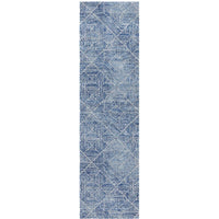 Kemi 1157 Navy Blue Modern Tribal Boho Runner Rug - Rugs Of Beauty - 1