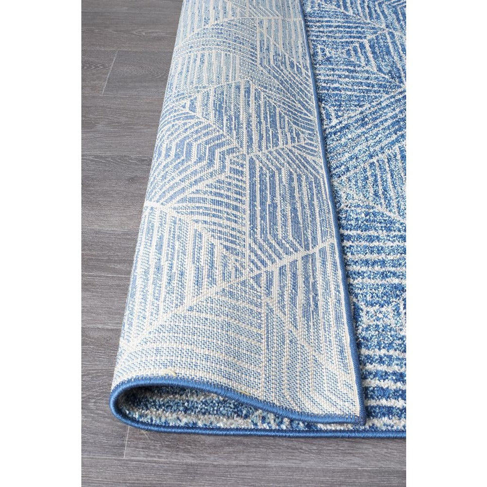 Kemi 1157 Navy Blue Modern Tribal Boho Runner Rug - Rugs Of Beauty - 5