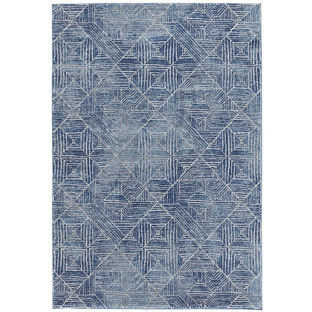Kemi 1157 Navy Blue Modern Tribal Boho Rug - Rugs Of Beauty - 1