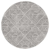Kemi 1157 Silver Grey Modern Tribal Boho Round Rug - Rugs Of Beauty - 1