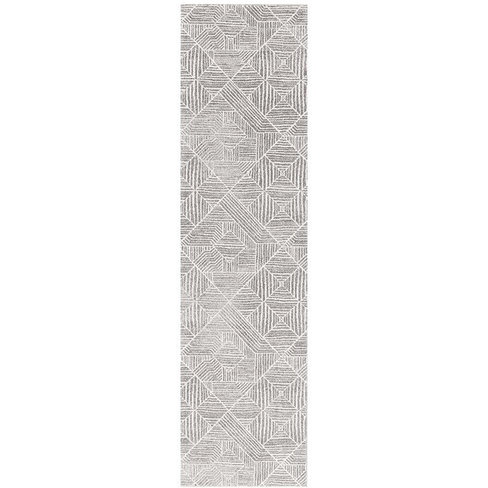 Kemi 1157 Silver Grey Modern Tribal Boho Runner Rug - Rugs Of Beauty - 1
