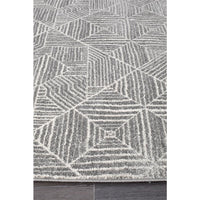 Kemi 1157 Silver Grey Modern Tribal Boho Runner Rug - Rugs Of Beauty - 3