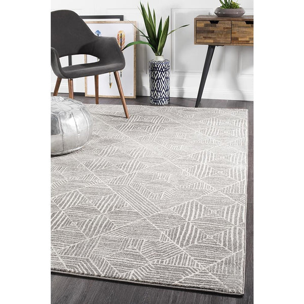 Kemi 1157 Silver Grey Modern Tribal Boho Rug - Rugs Of Beauty - 6