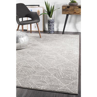 Kemi 1157 Silver Grey Modern Tribal Boho Rug - Rugs Of Beauty - 6