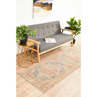 Minya 1644 Blue Multi Colour Transitional Runner Rug - Rugs Of Beauty - 3