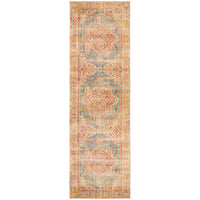 Minya 1644 Blue Multi Colour Transitional Runner Rug - Rugs Of Beauty - 1