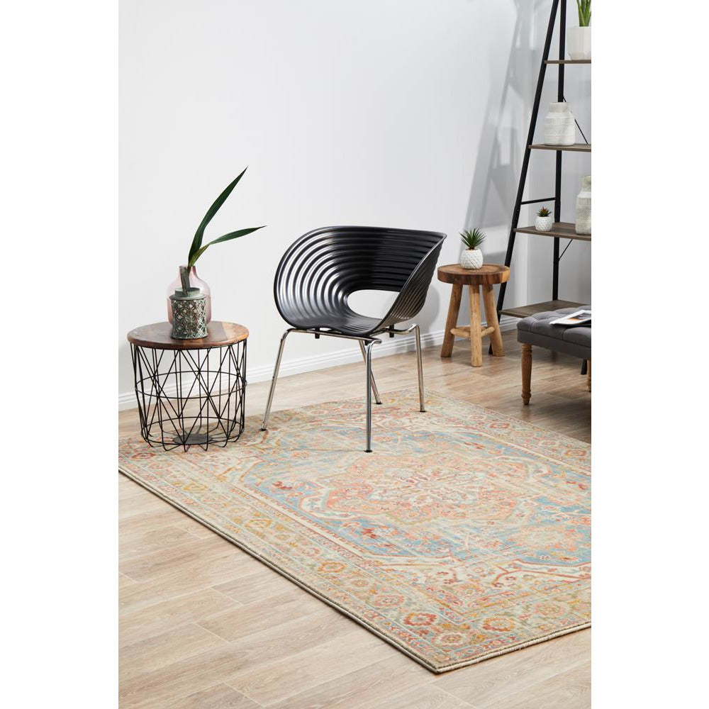 Minya 1644 Blue Multi Colour Transitional Rug - Rugs Of Beauty - 3