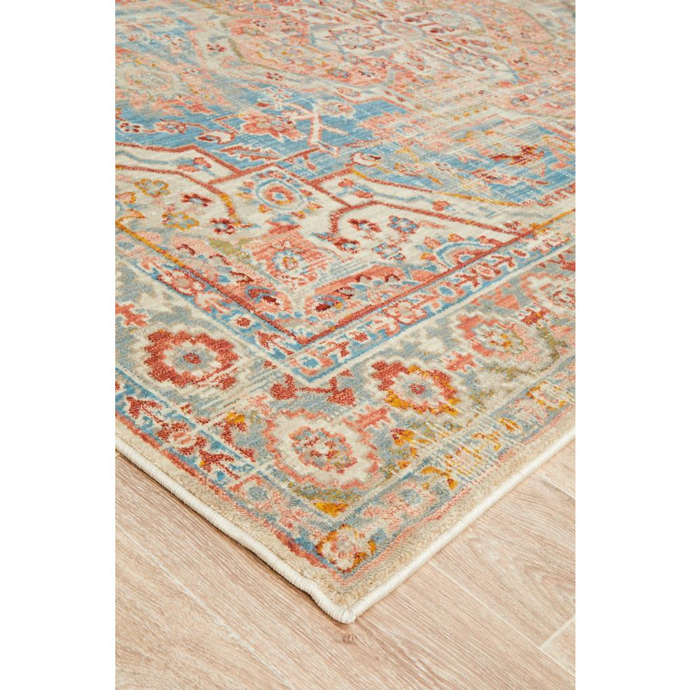 Minya 1644 Blue Multi Colour Transitional Rug - Rugs Of Beauty - 5