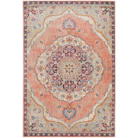Minya 1645 Terracotta Multi Colour Transitional Rug - Rugs Of Beauty - 1