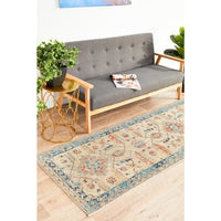 Minya 1647 Bone Multi Colour Transitional Runner Rug - Rugs Of Beauty - 3
