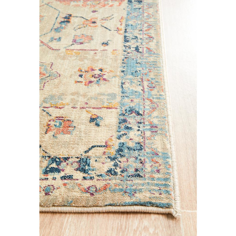 Minya 1647 Bone Multi Colour Transitional Runner Rug - Rugs Of Beauty - 6