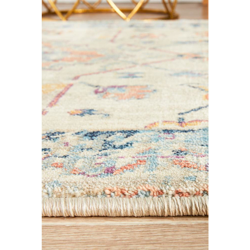 Minya 1647 Bone Multi Colour Transitional Runner Rug - Rugs Of Beauty - 7