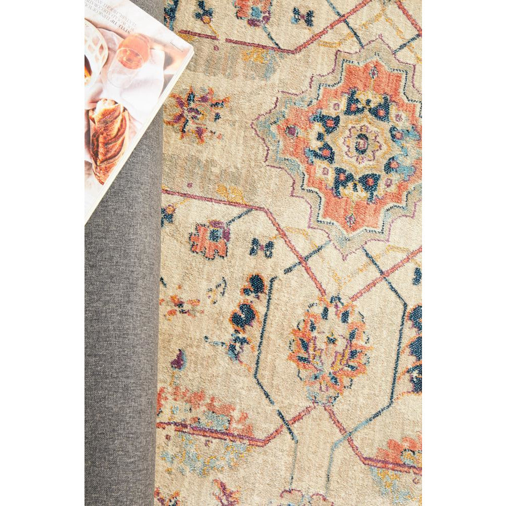 Minya 1647 Bone Multi Colour Transitional Runner Rug - Rugs Of Beauty - 8