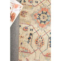 Minya 1647 Bone Multi Colour Transitional Runner Rug - Rugs Of Beauty - 8