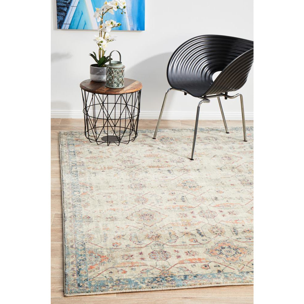 Minya 1647 Bone Multi Colour Transitional Rug - Rugs Of Beauty - 3